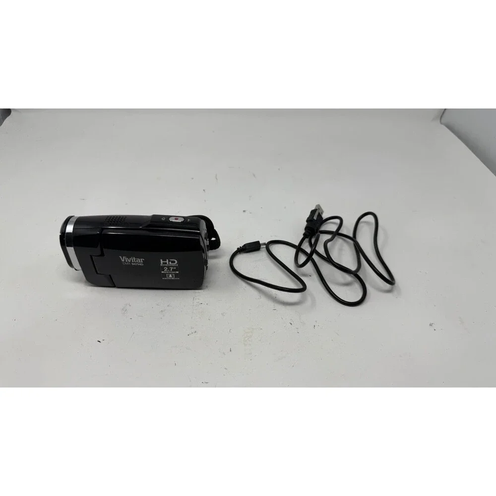 Vivitar DVR 947HD High Definition Compact Camcorder Black Tested